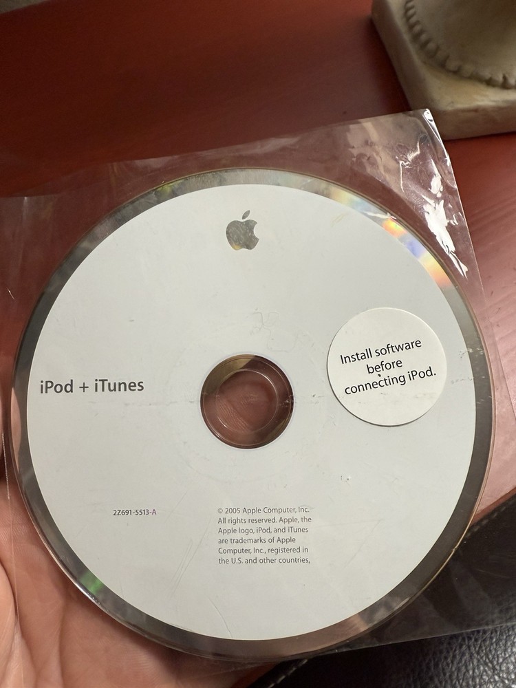 Apple iPod + iTunes Software Installation Disc CD-ROM