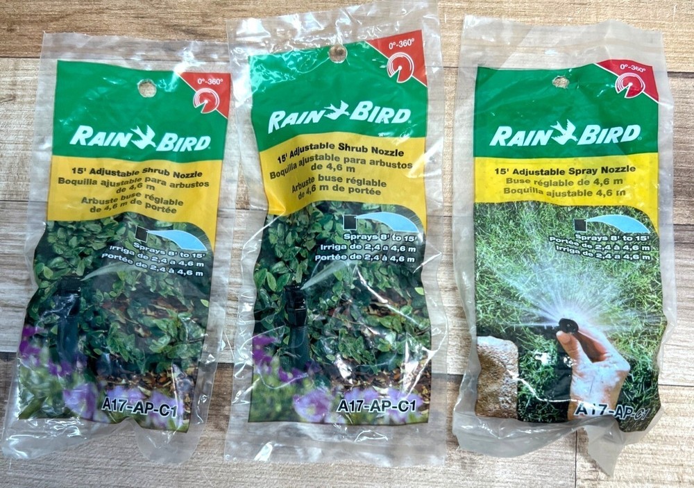 Rain Bird Adjustable Spray & Shrub Nozzle Set Of 3