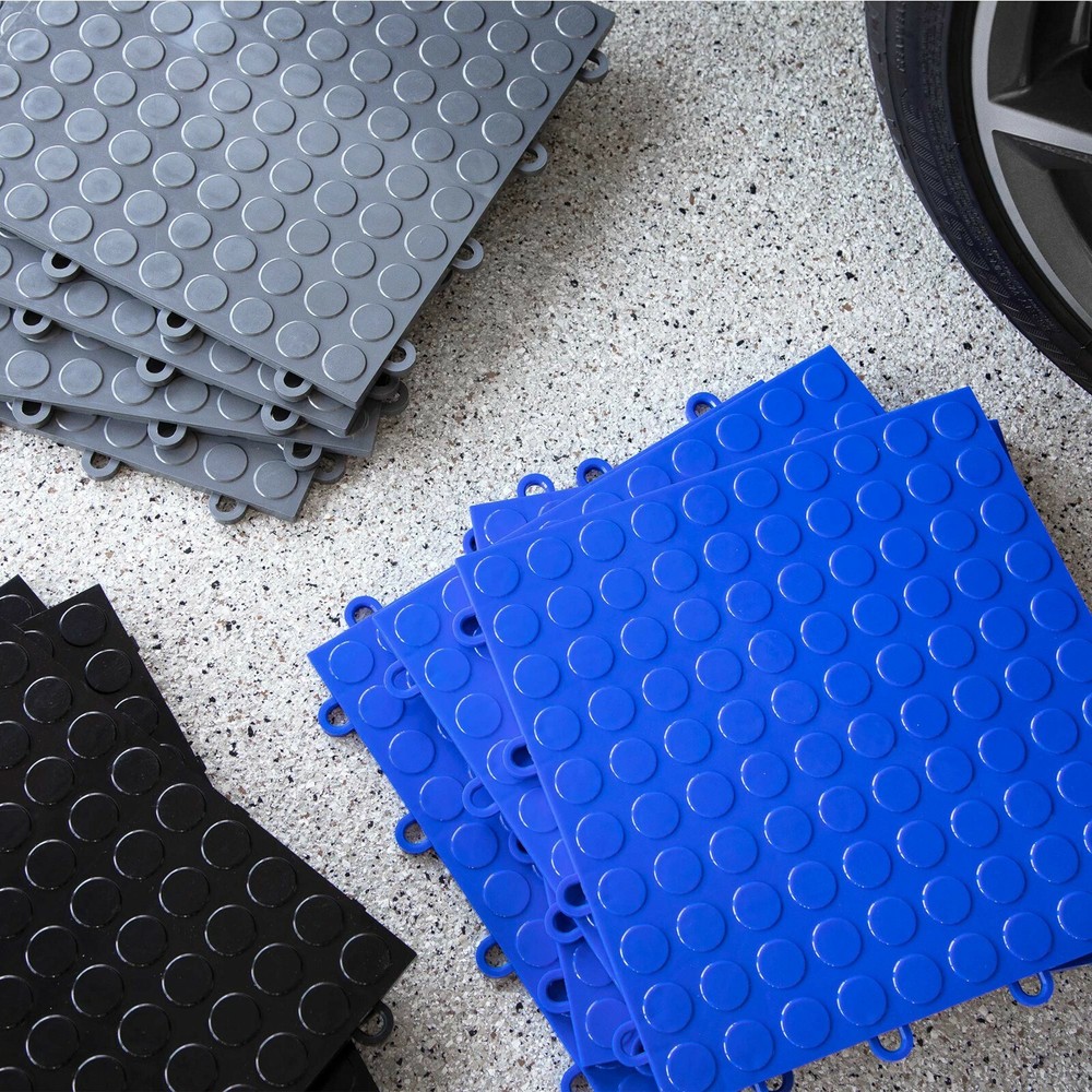 FlooringInc Nitro Coin Pattern Interlocking Garage Flooring Tiles, 12" x 12"
