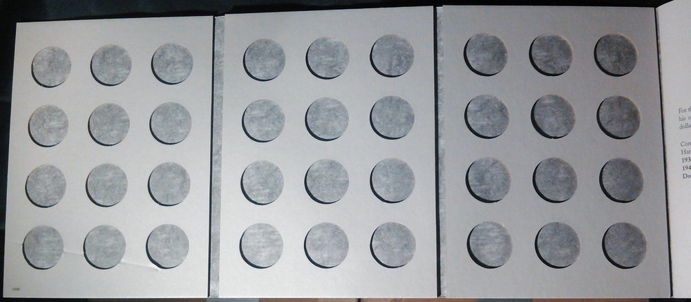 H.E. Harris Half Dollar Coin Folder Plain (No Dates) Album Book #2698