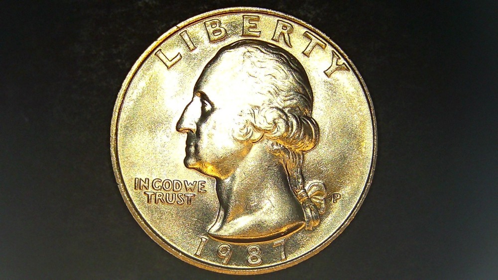 1987-P GEM BU Washington Quarter 25 C Uncirculated (B, E)