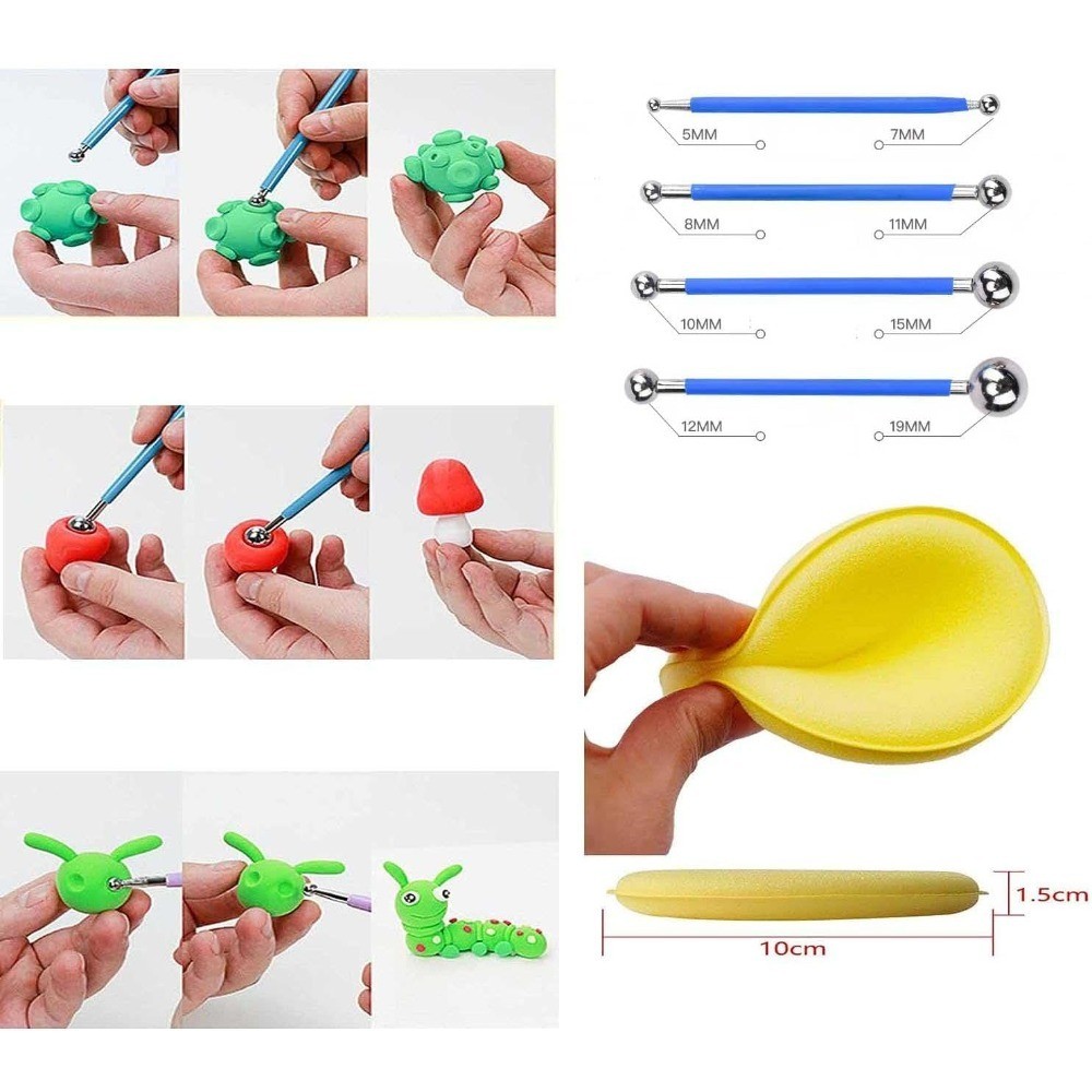 Clay Sculpting Tools Kit Pottery Set Air Dry Polymer Clay Dotting Tools