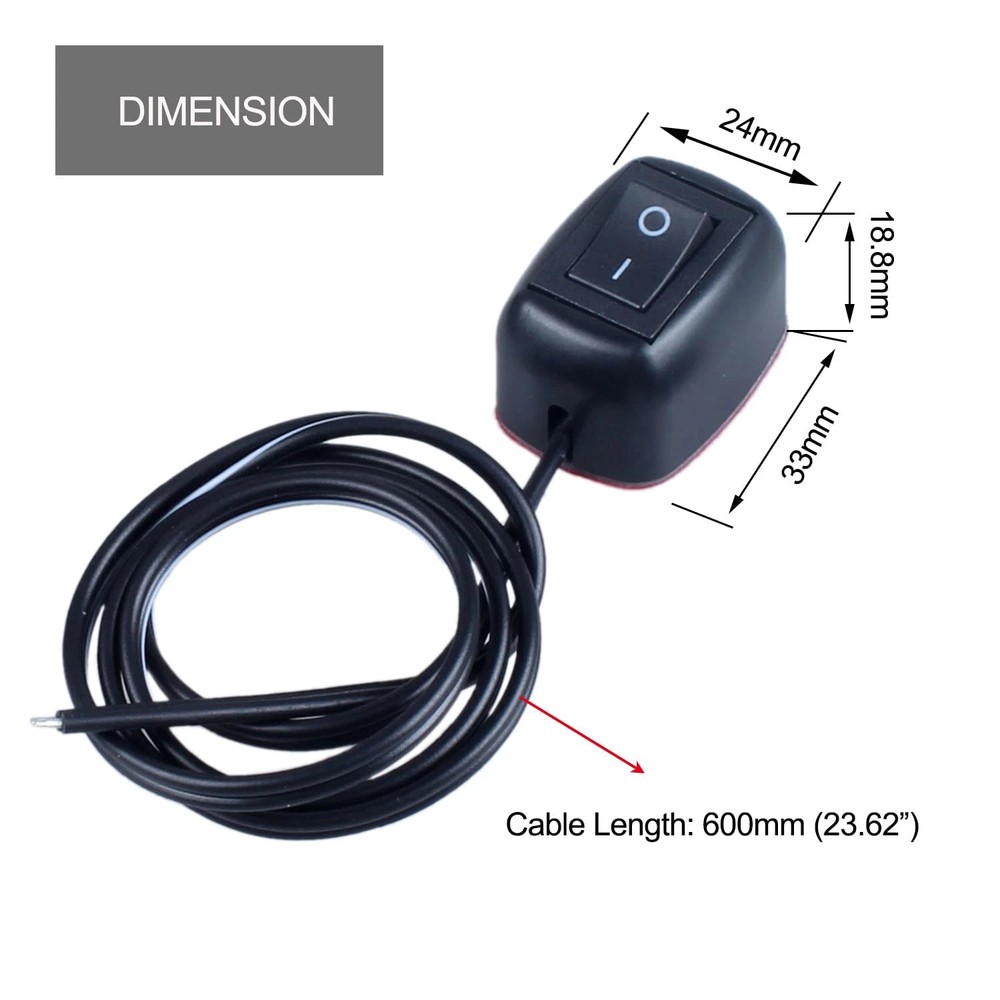 Paste Type Switch on off Inline Rocker Toggle Switch 250V 12VDC SPST Surface