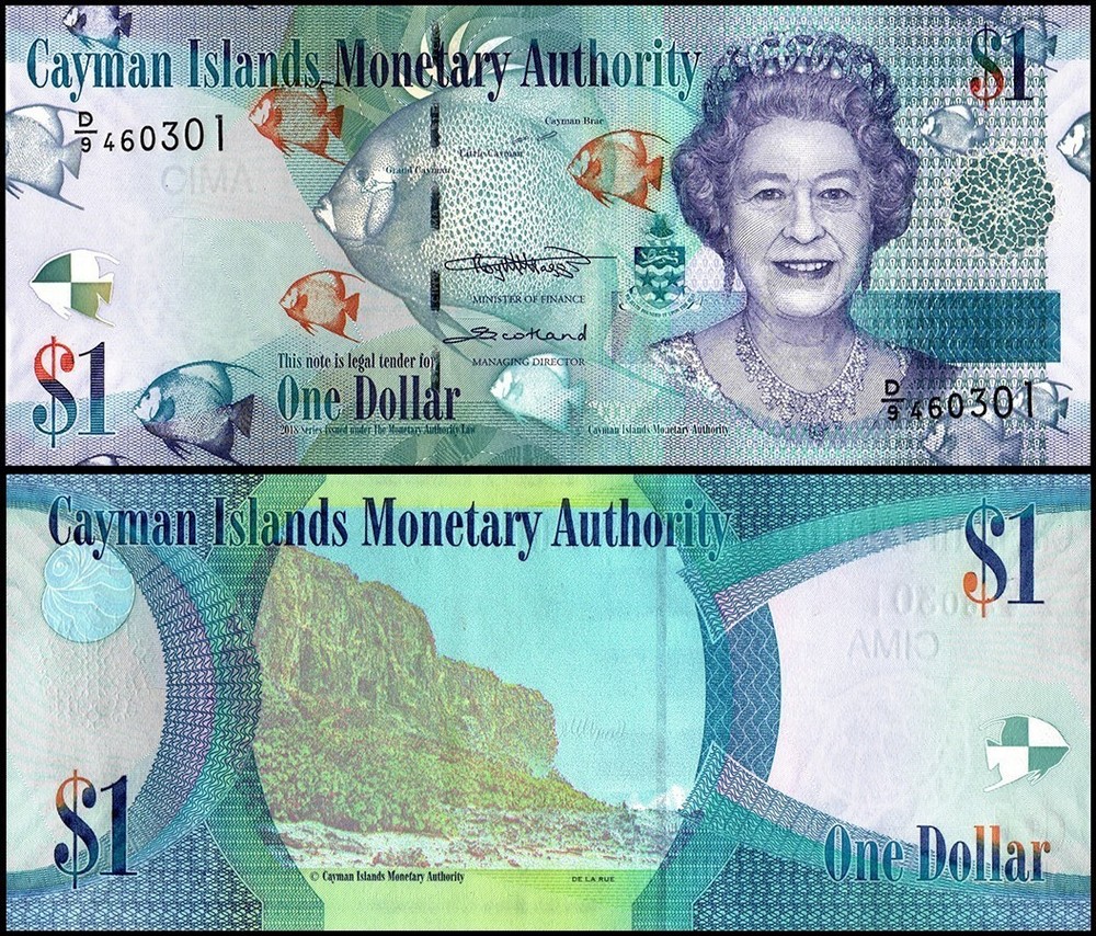 Cayman Islands 1 Dollar, 2018, P-38e.4, UNC