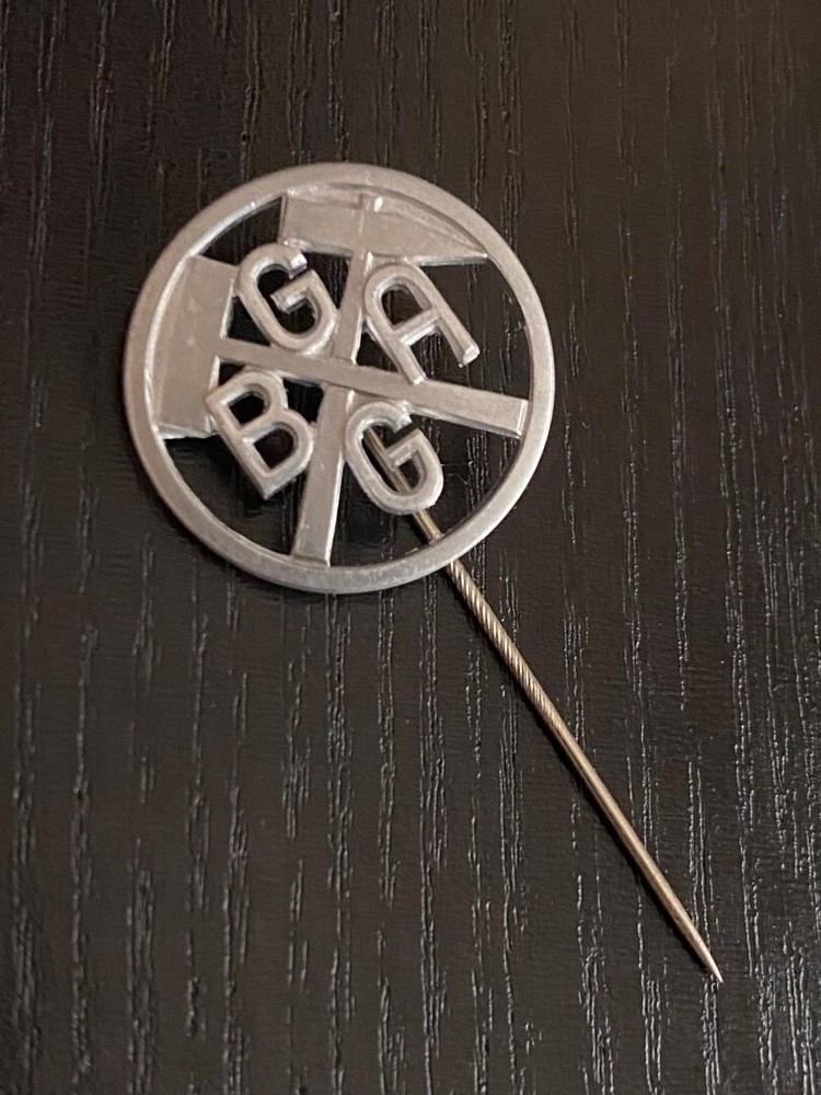 WW2 GERMAN THIRD REICH G.B.AG COAL MINE MFG. Stickpin Mint