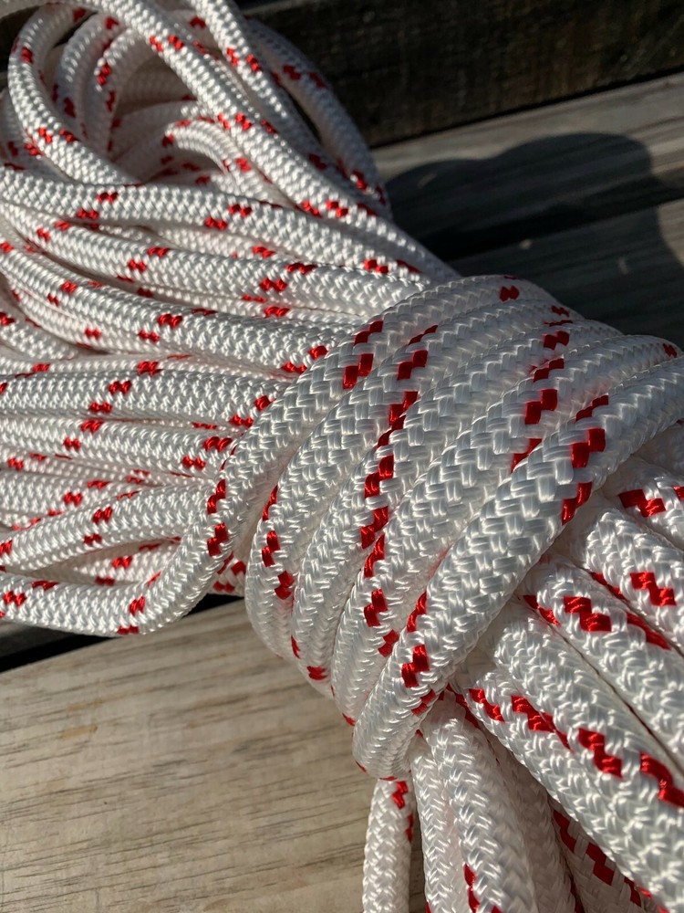 1/2" x 31 ft. Double Braid-Yacht Braid Polyester rope. Made in USA.