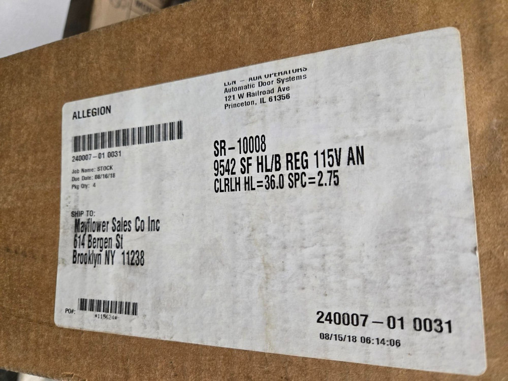 9542 sf hl/b reg door closer enclosure