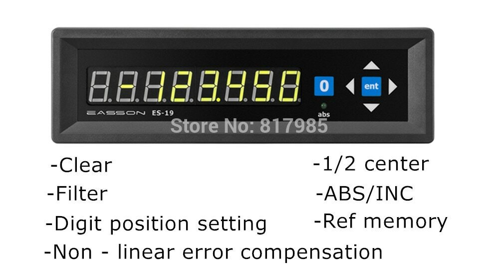 Easson Single Axis ES-19 Digital Readout One Axis Display + Linear Encoder Scale