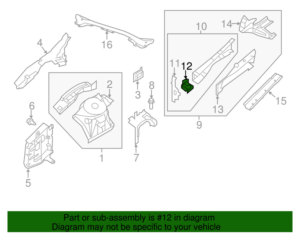 Genuine Nissan Frame Side Member Bracket 75151-JA030