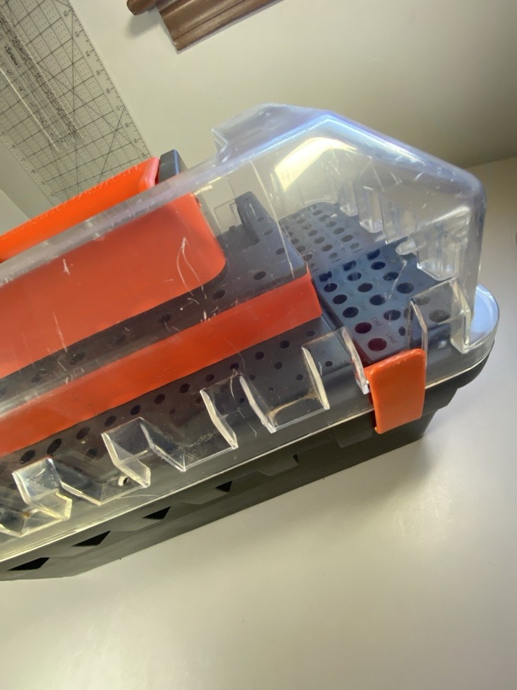 RARE FIND: Black & Decker Drill Accessory Storage Organizer Box Bits, Hole Saw