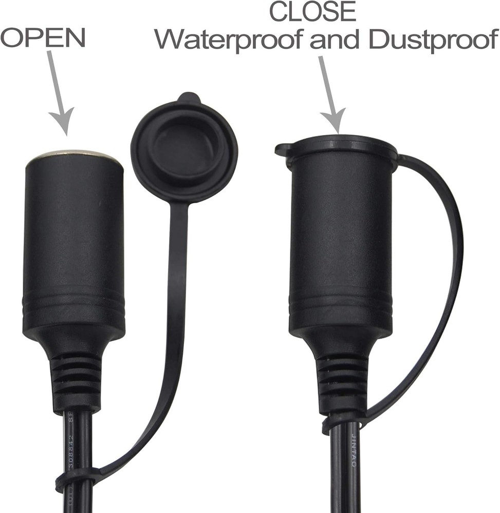 12V Cigarette Lighter Extension Cord Cable 6FT Heavy Duty DC Power Socket Plug