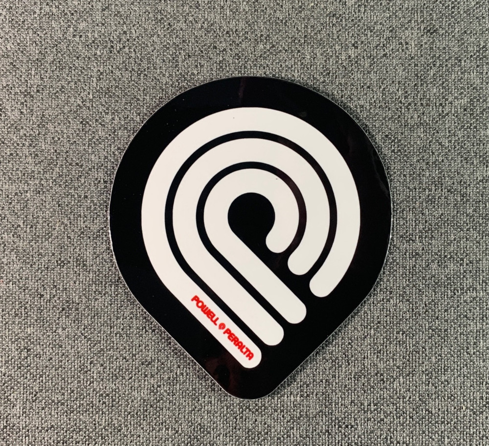 Powell Peralta Triple P Skateboard Sticker 3 inch white/black