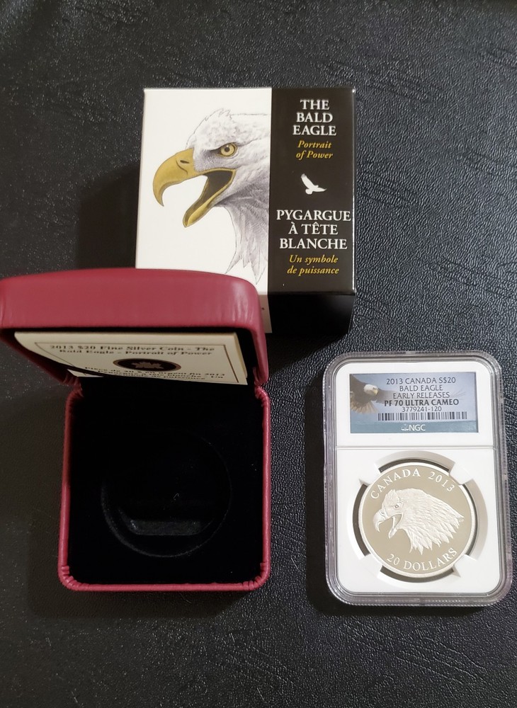 2013 Canada Bald Eagle Early Releases NGC PF 70 UC with Box & COA