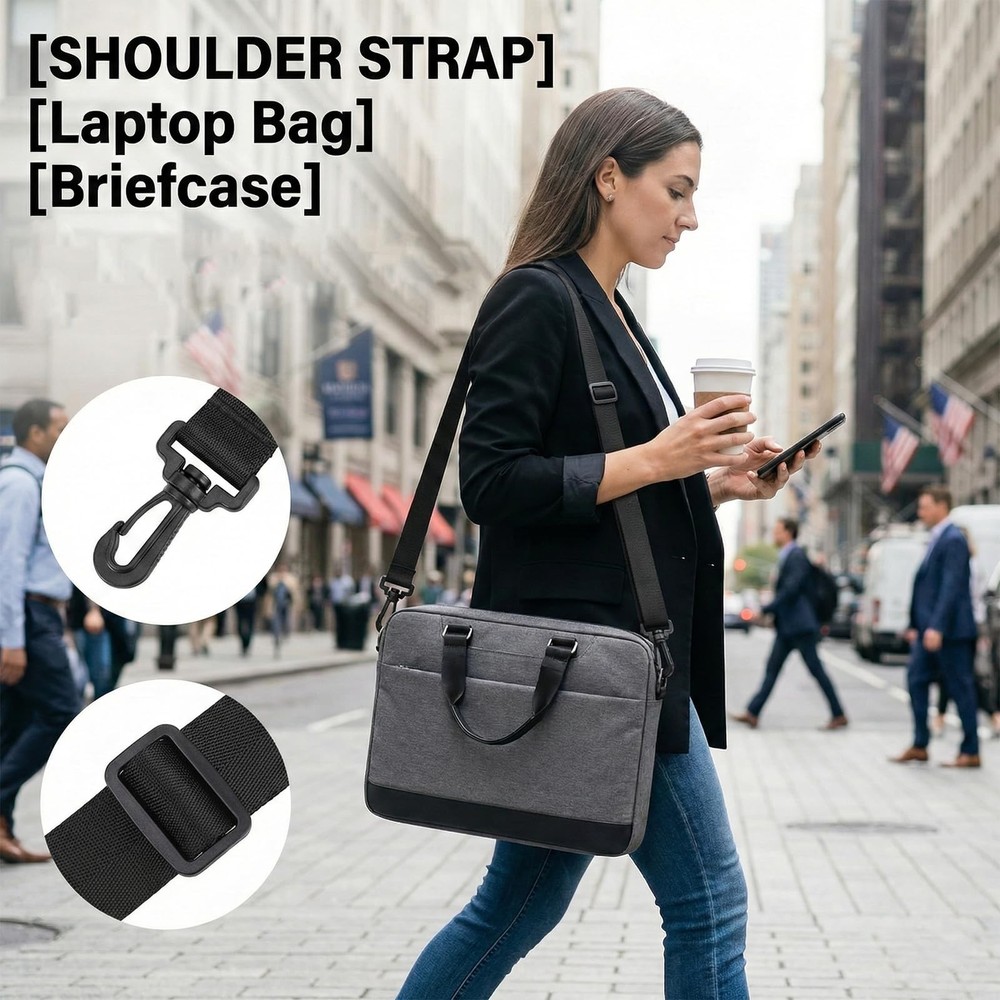 2Pack Adjustable Bag Strap Replacement 25mm Shoulder Strap with Swivel Clips