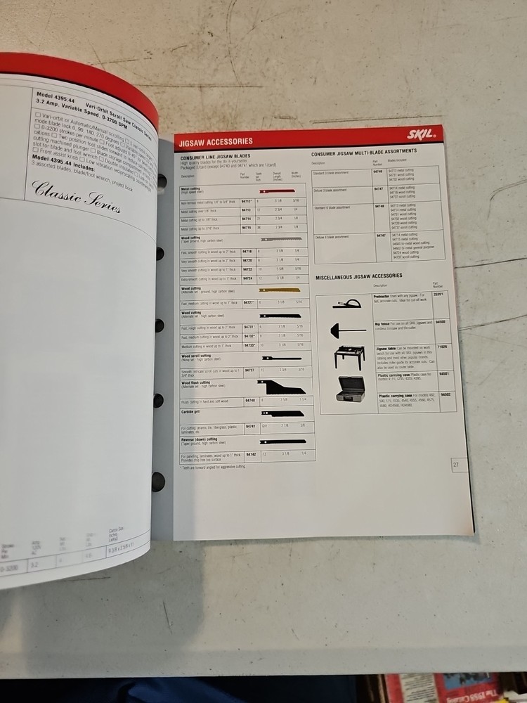 Vintage Skil Power Tool And Accessory Catalog