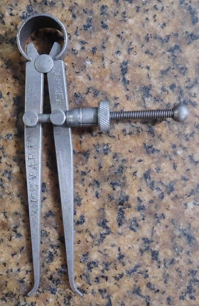 🗽 VINTAGE STARRETT ID  CALIPER 4" WITH QUICK NUT