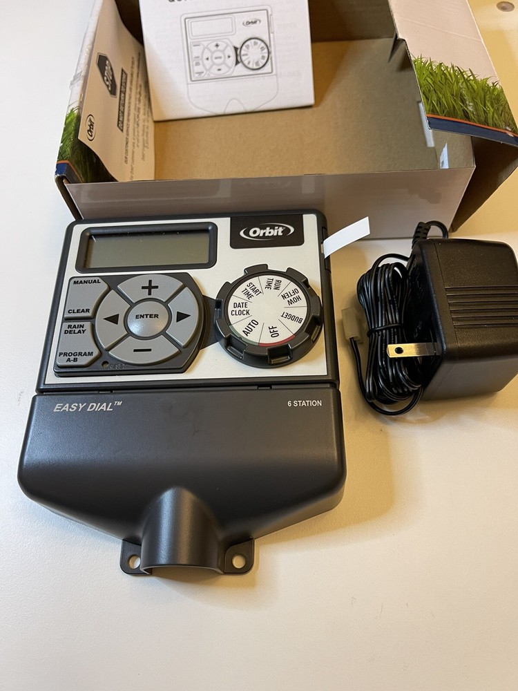 Orbit 6-Station Indoor Irrigation sprinkler Timer 28966, Timer Is New, Box Torn