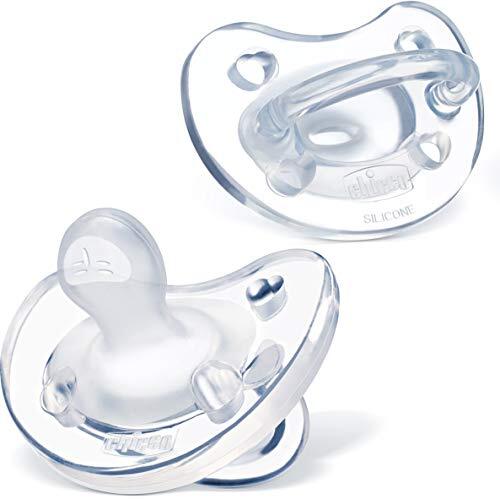 Chicco PhysioForma Soft Silicone Orthodontic Pacifier, 0-2m, Clear