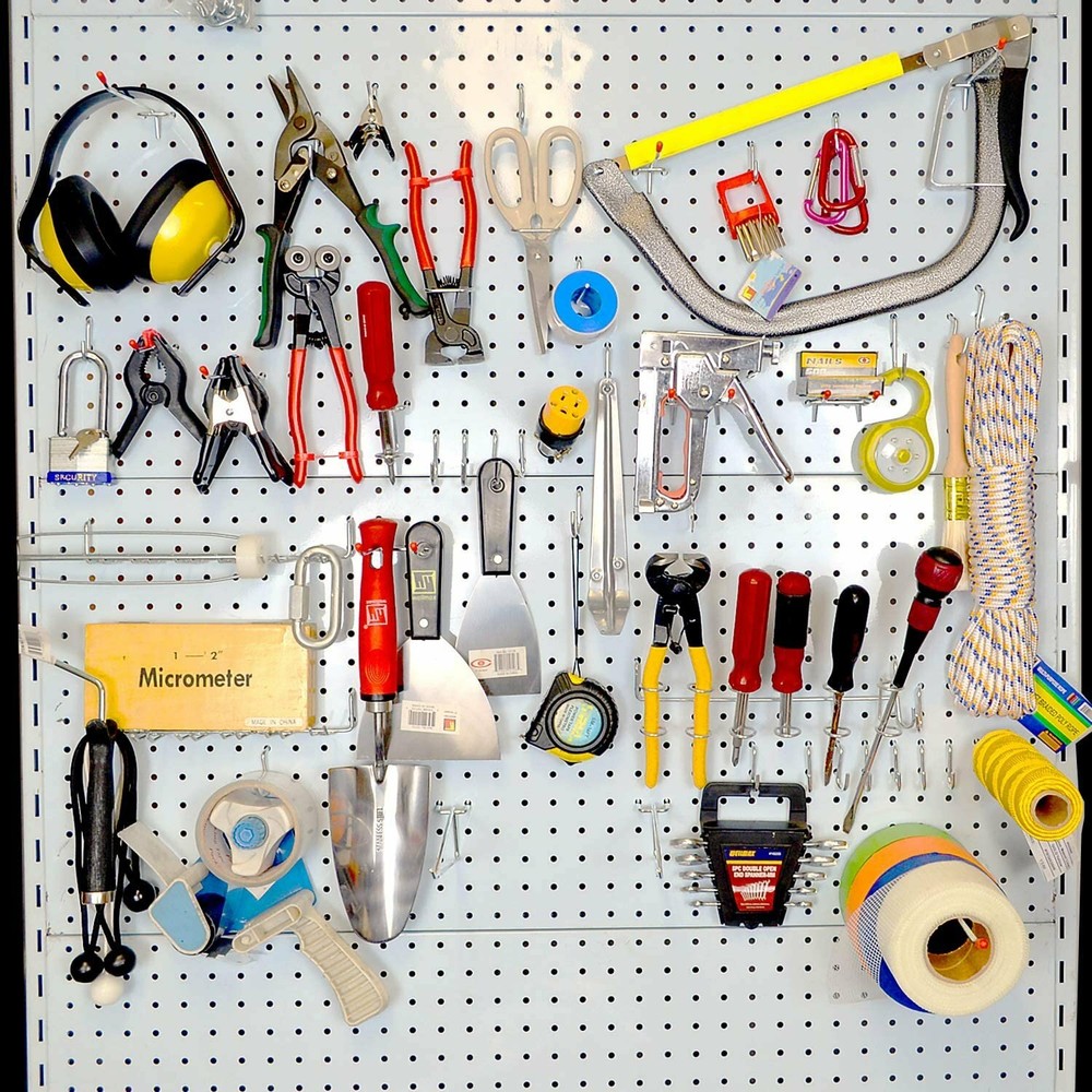 Wellmax 188pc Pegboard Hooks Accessories Assortment, Heavy Duty Peg Board...