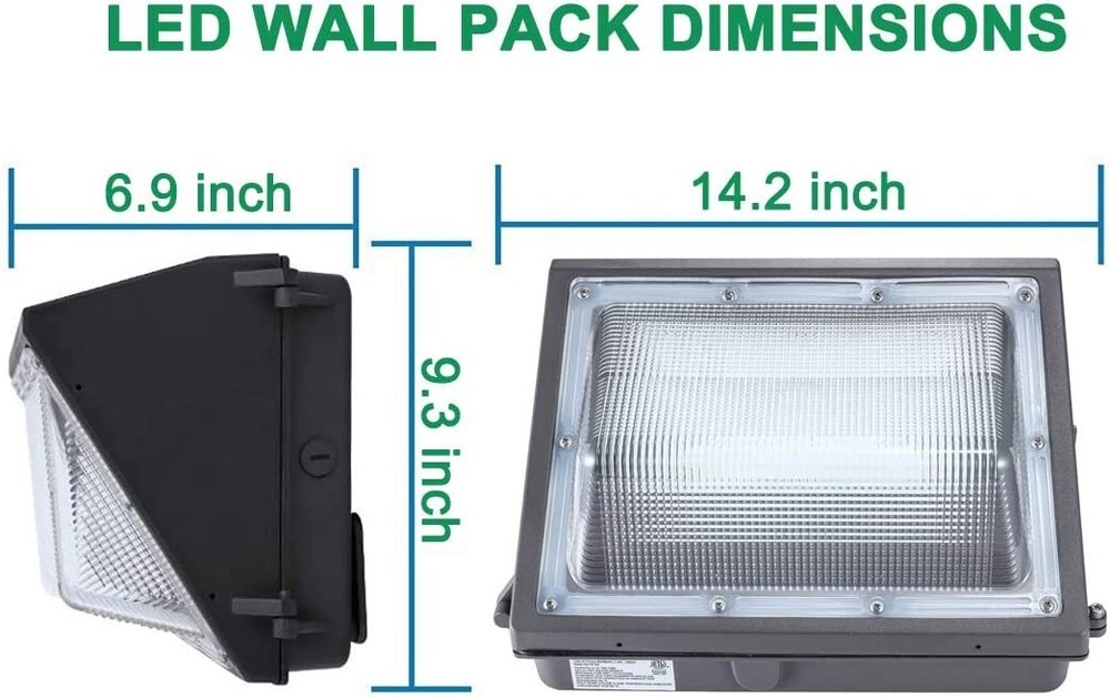 LED Wall Pack Lights 80W 1100LM,5000K Daylight Wall Pack with Dusk to Dawn 5000K