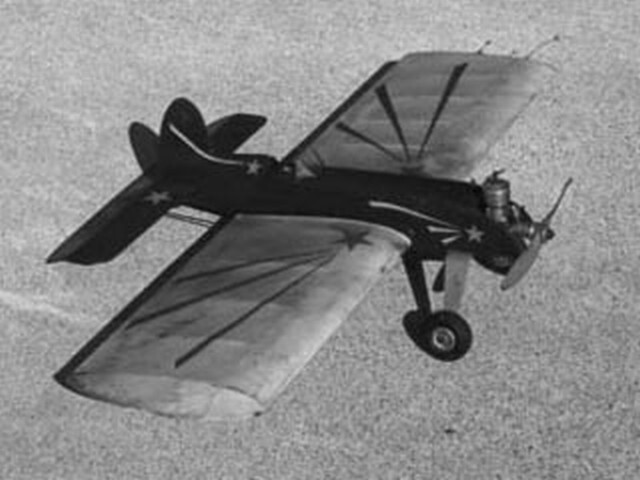 All American 1/2A Control Line 26" RC Model Airplane Printed Plans