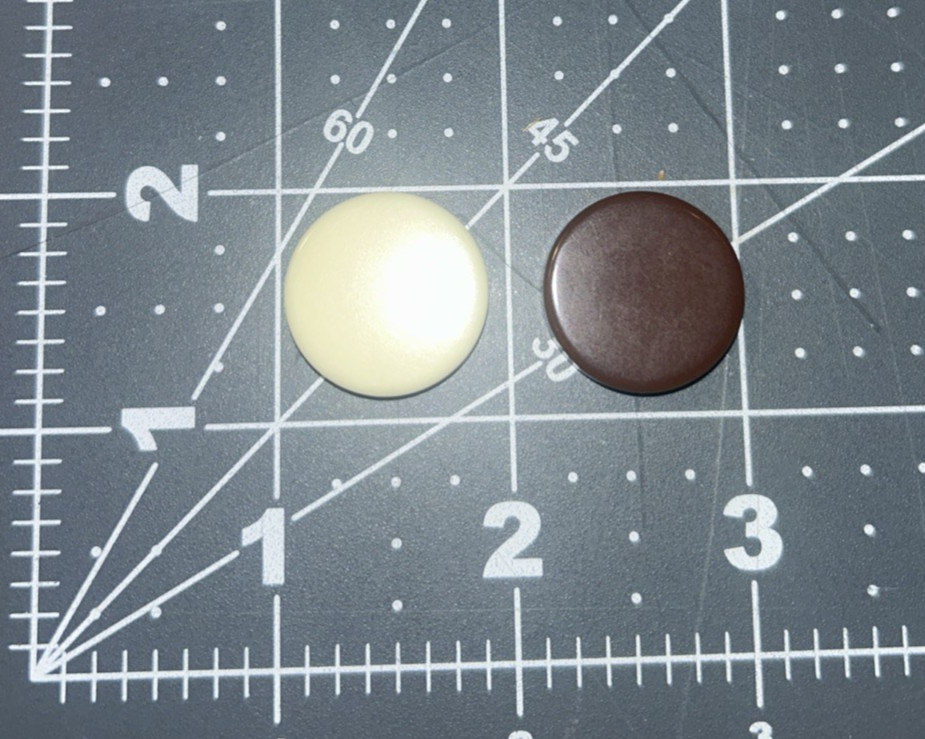 Backgammon Replacement Pieces Set Of Two (One White and One Brown)