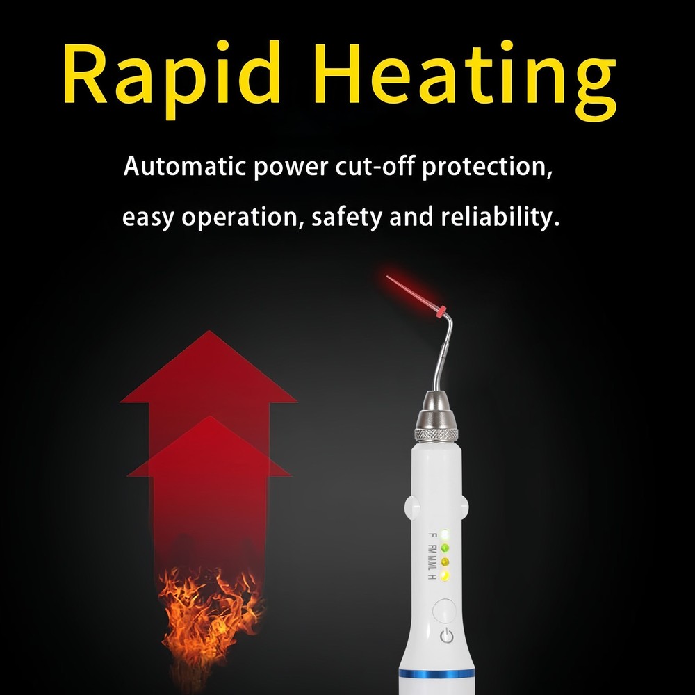 Dental 2S Heating Gutta Percha Obturation Pen Double Charging 4 Endo Tips USPS