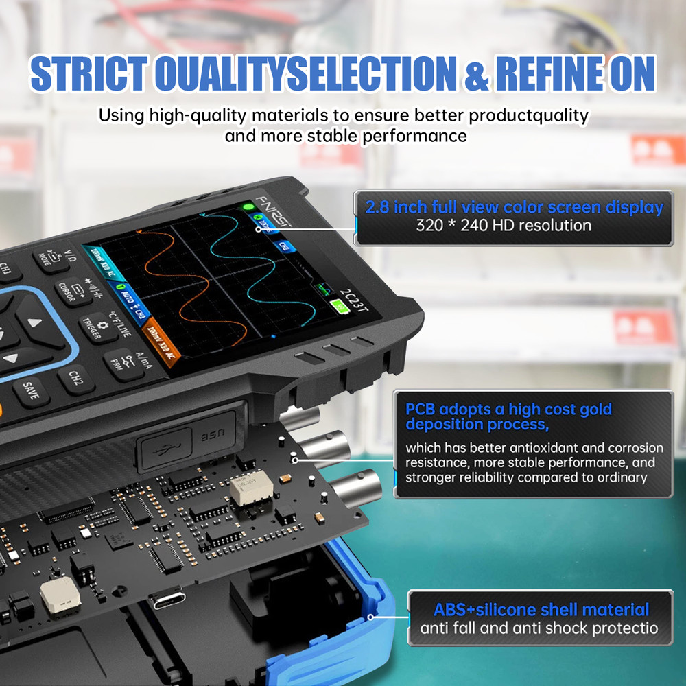 3IN1 Handheld Oscilloscope Digital Display Multimeter Function Signal Generator