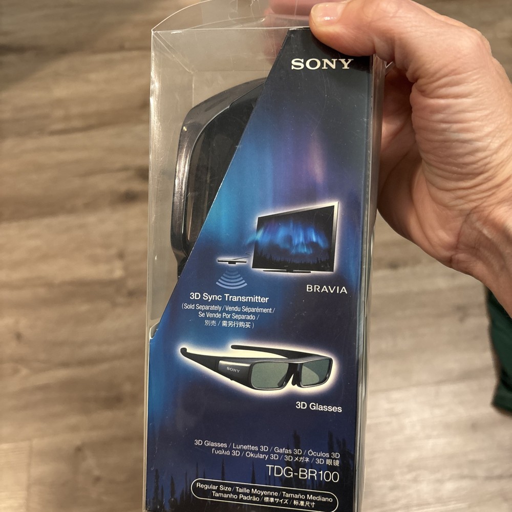 Genuine Sony TDG-BR100 3D Glasses Regular Size New Open