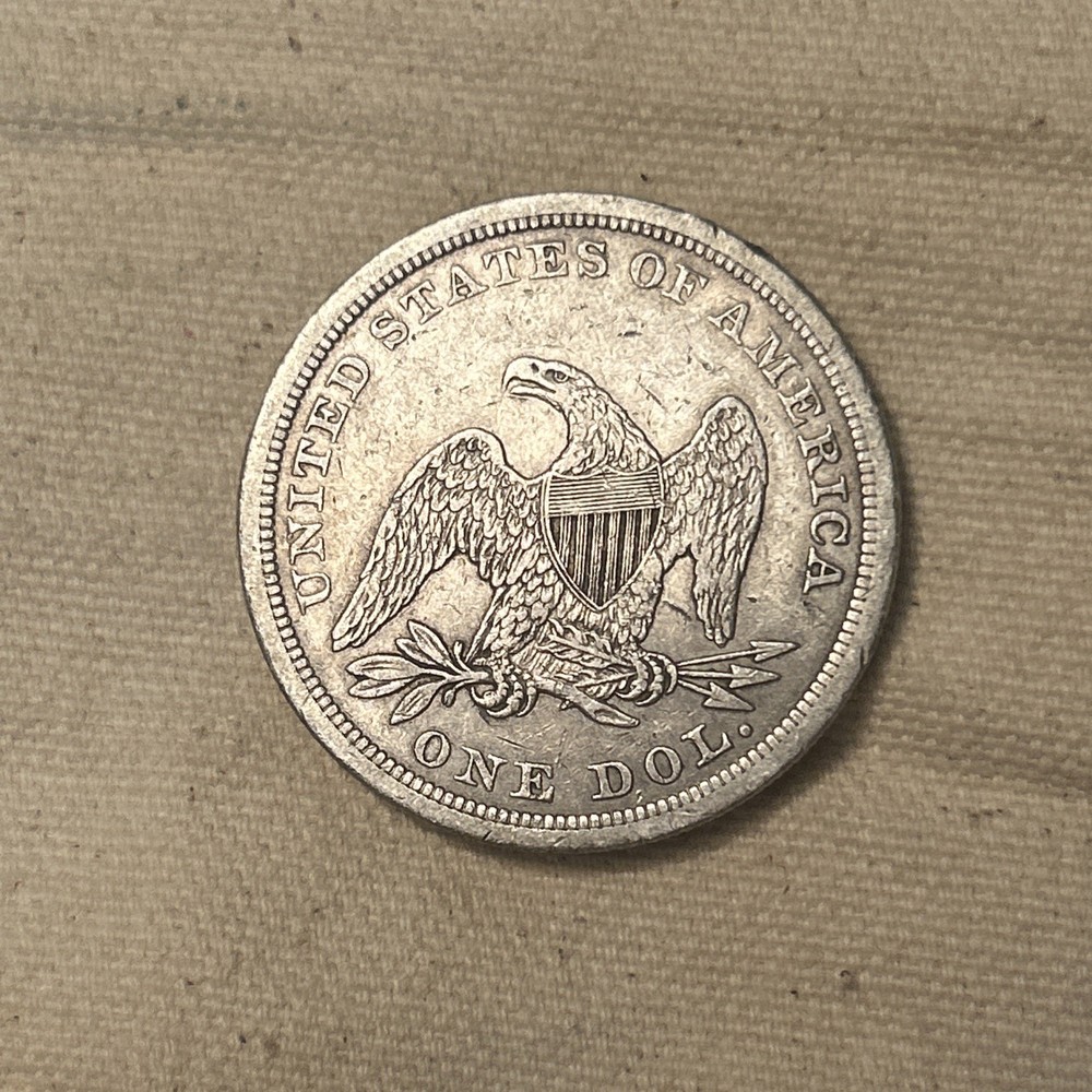 1840 Liberty Seated Dollar - VF Details, Scratch