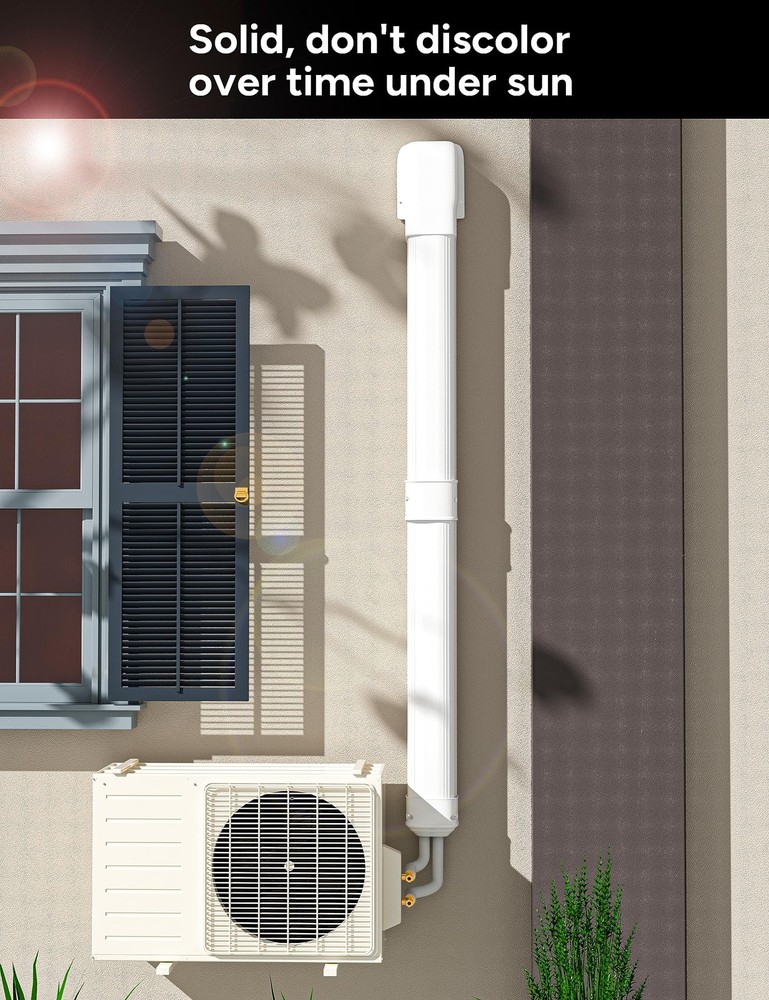 Toutgood 4'' Entry Wall Cover Line Set Cover Kit for Ductless Air Conditioner...