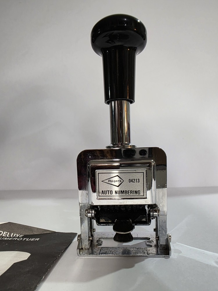 Rogers Stamp Auto Numbering Machine Model 04213