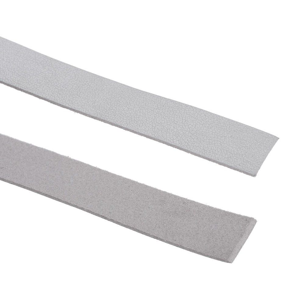 Leather Straps Strip Belt 1.5cm(0.6" Width) Leather Strips Silver