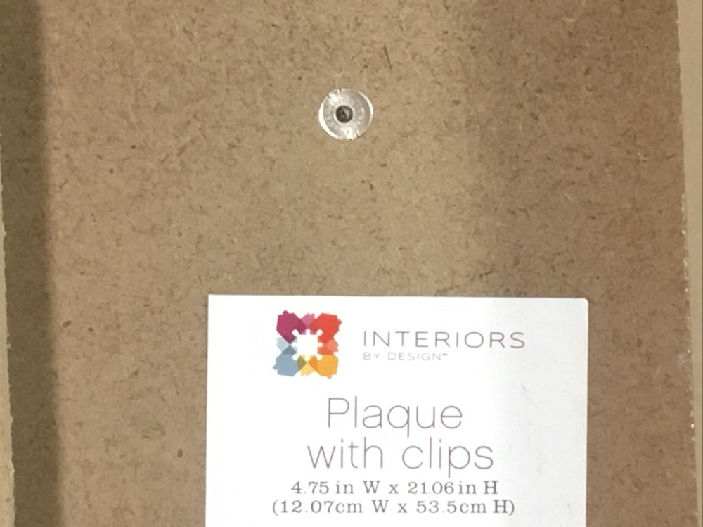 Interiors By Design Notes To Self Lined Message Board w/ 3 Clip Plaque for Wall