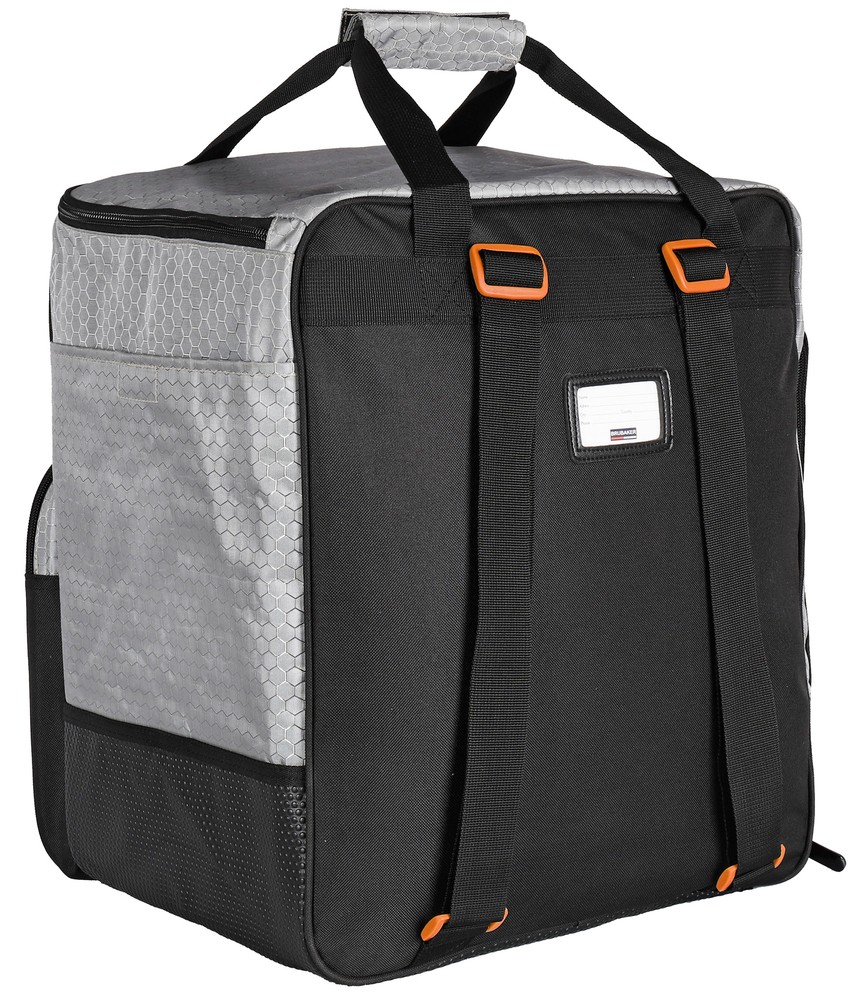 BRUBAKER Ski Bag Combo Tec Pro - Boot Bag and Ski Bag - Silver/Orange