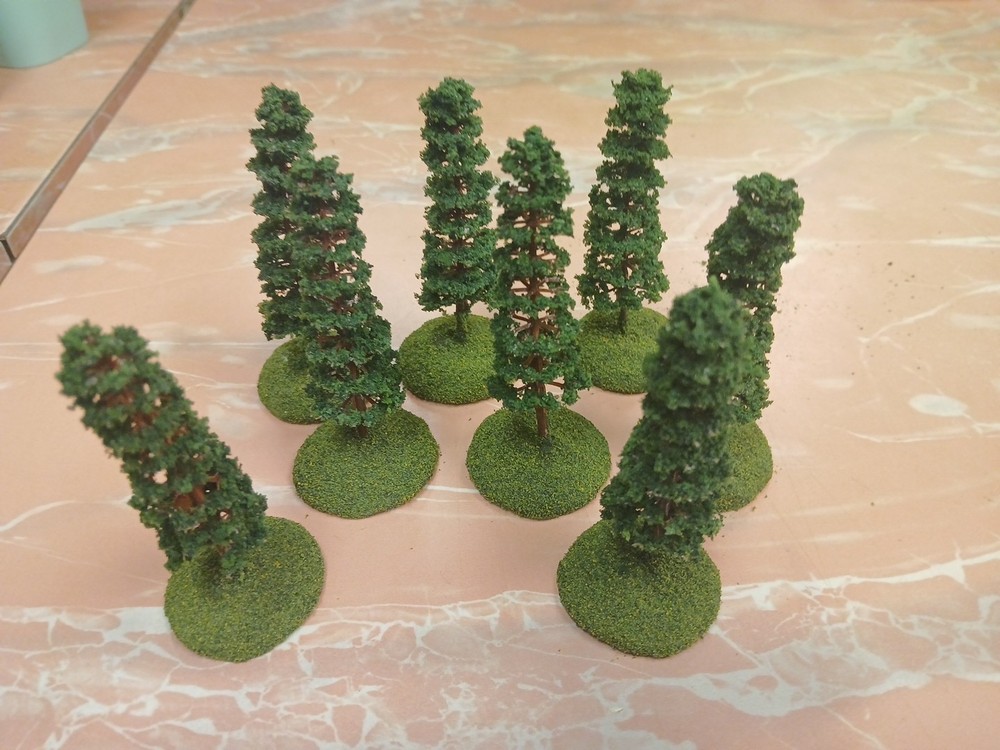 8 based Landscape Model Pine Tree wargaming scenery terrain railroad 3.5" Tall