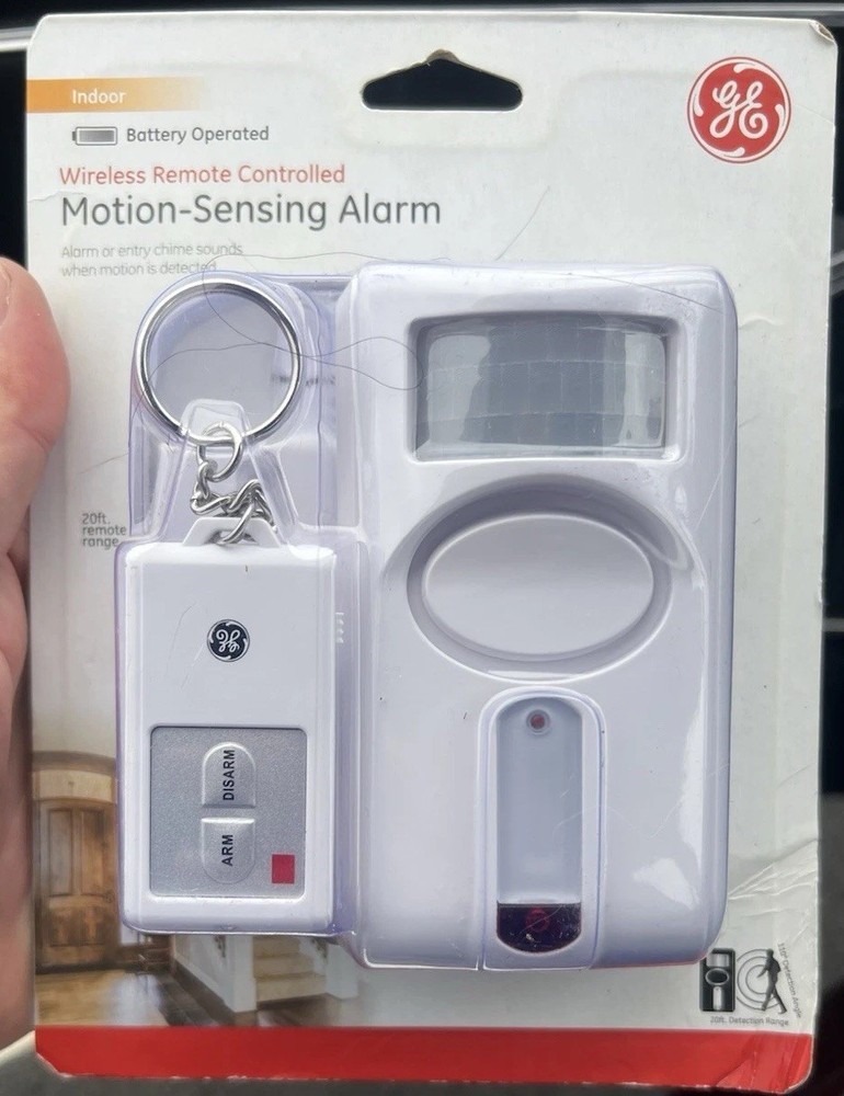 GE Indoor Motion Sensor Effective security solution 120-decibel alarm sounds NIB