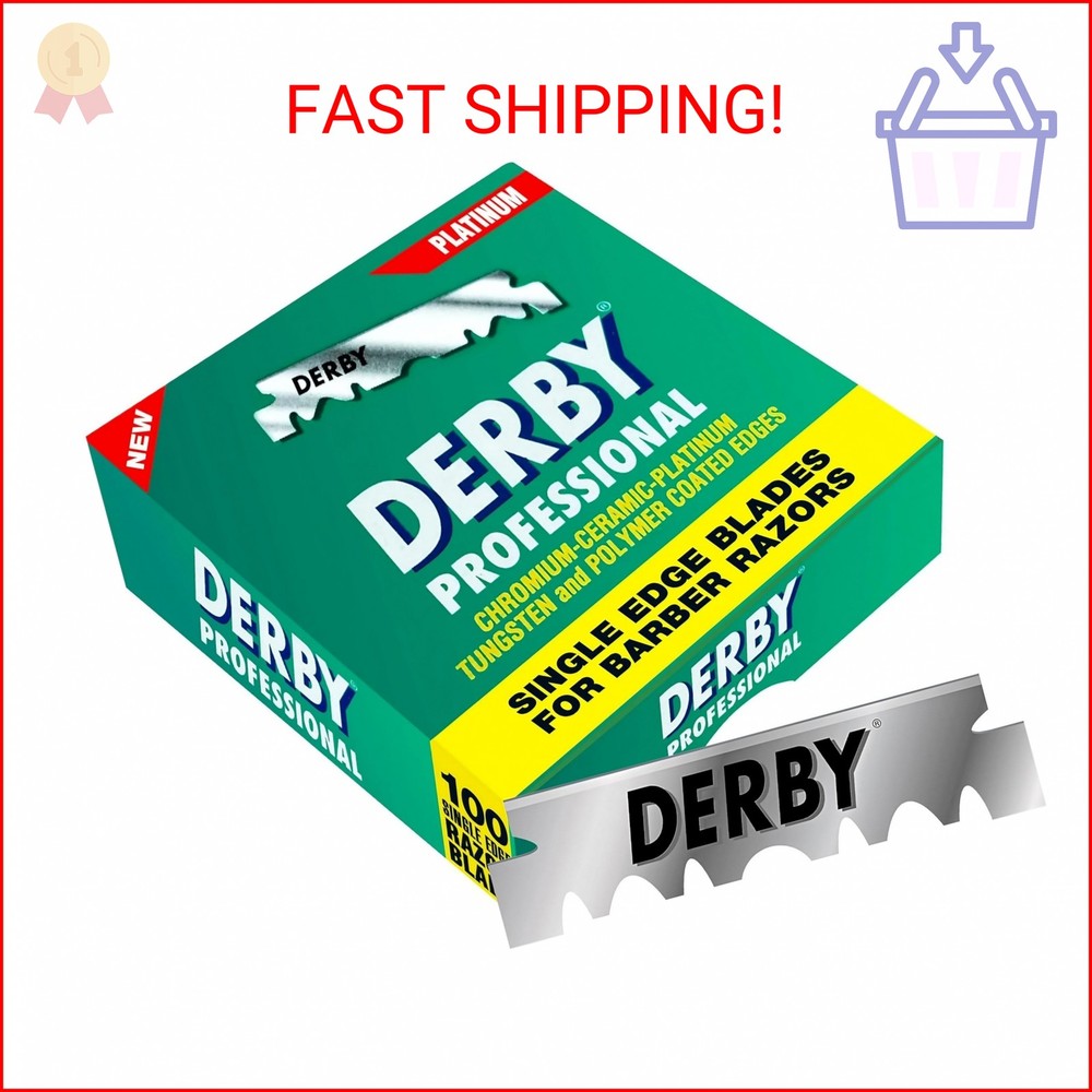 Derby Professional Single Edge Razor Blades, 100 Count