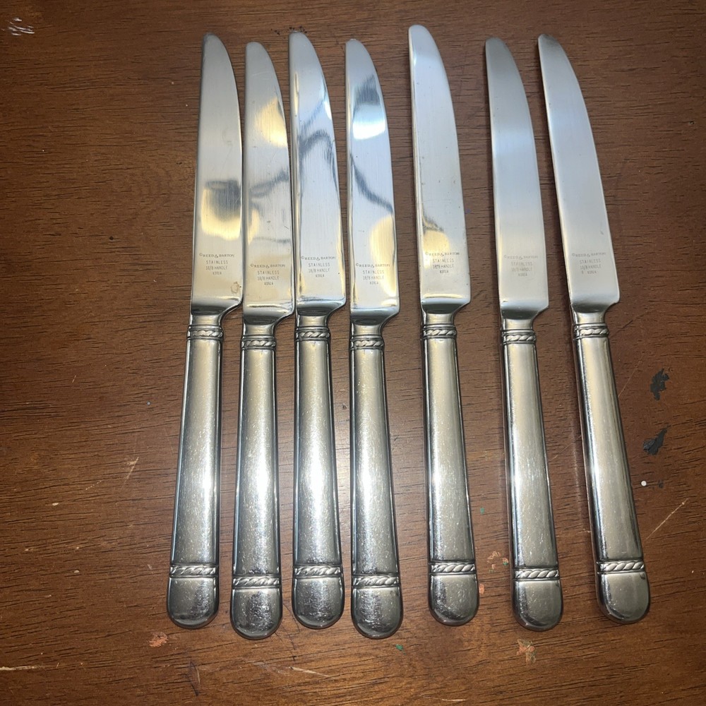 Reed & Barton BRIGHTON  Glossy Dinner Knives (7)