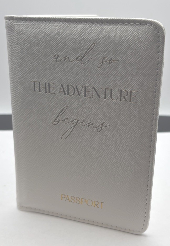 Passport Cover Card Holder White