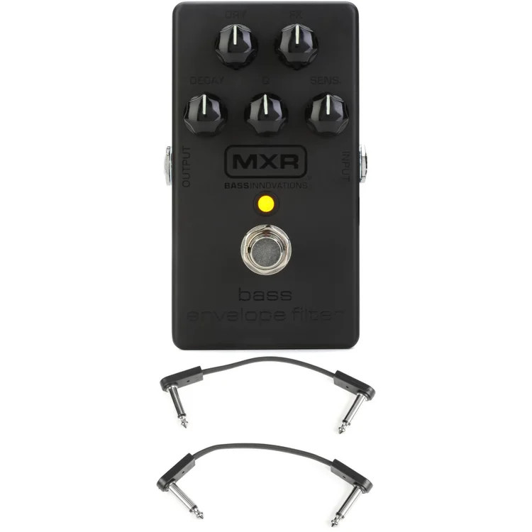 MXR M82 Bass Envelope Filter Pedal with EBS Patch Cables - Blackout Series