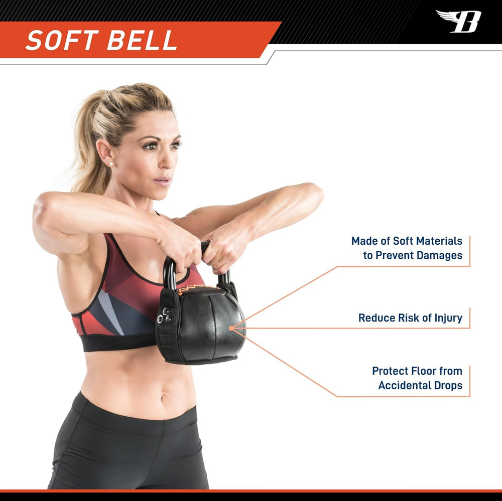 by Kim Lyons Soft Kettlebell with Handle | Soft Weight for Strength Training, Co