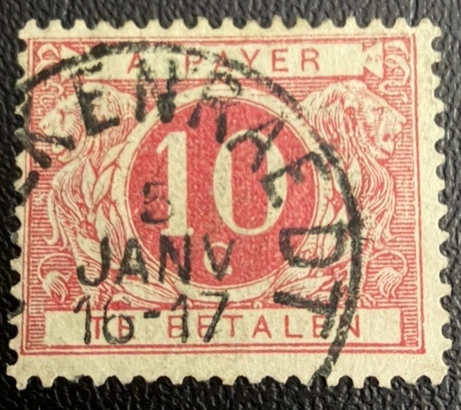 Belgium Stamp #J13 Used Postage Due