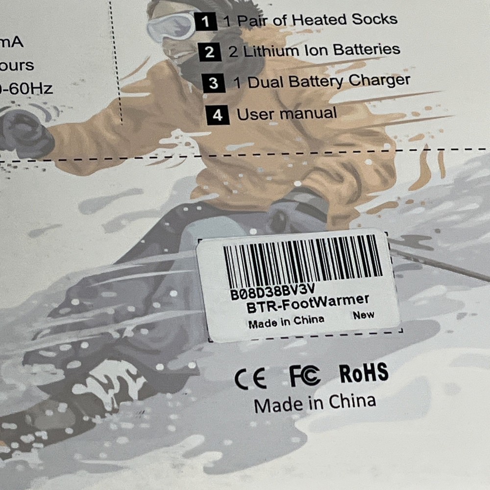 BALHVIT ELECTRIC HEATED SOCKS NEW