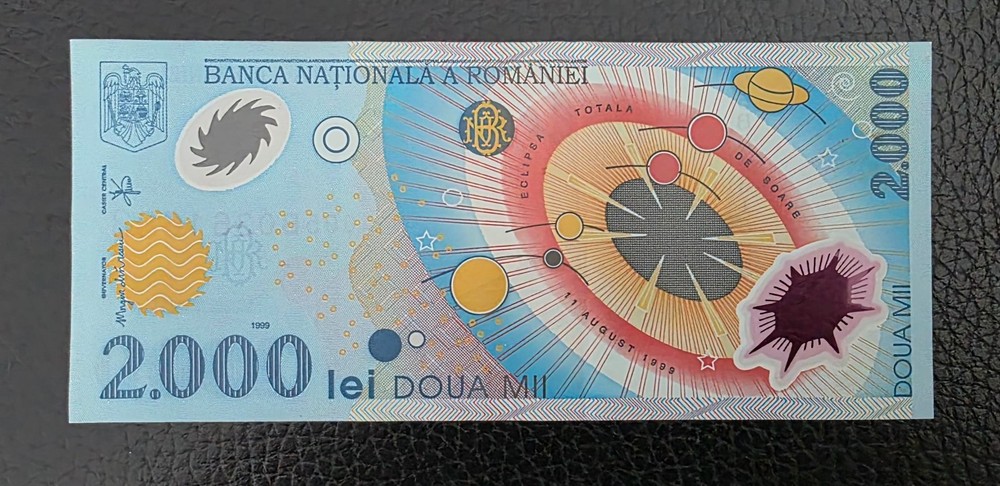ROMANIA 2000 LEI 1999 P # 111 aUNC