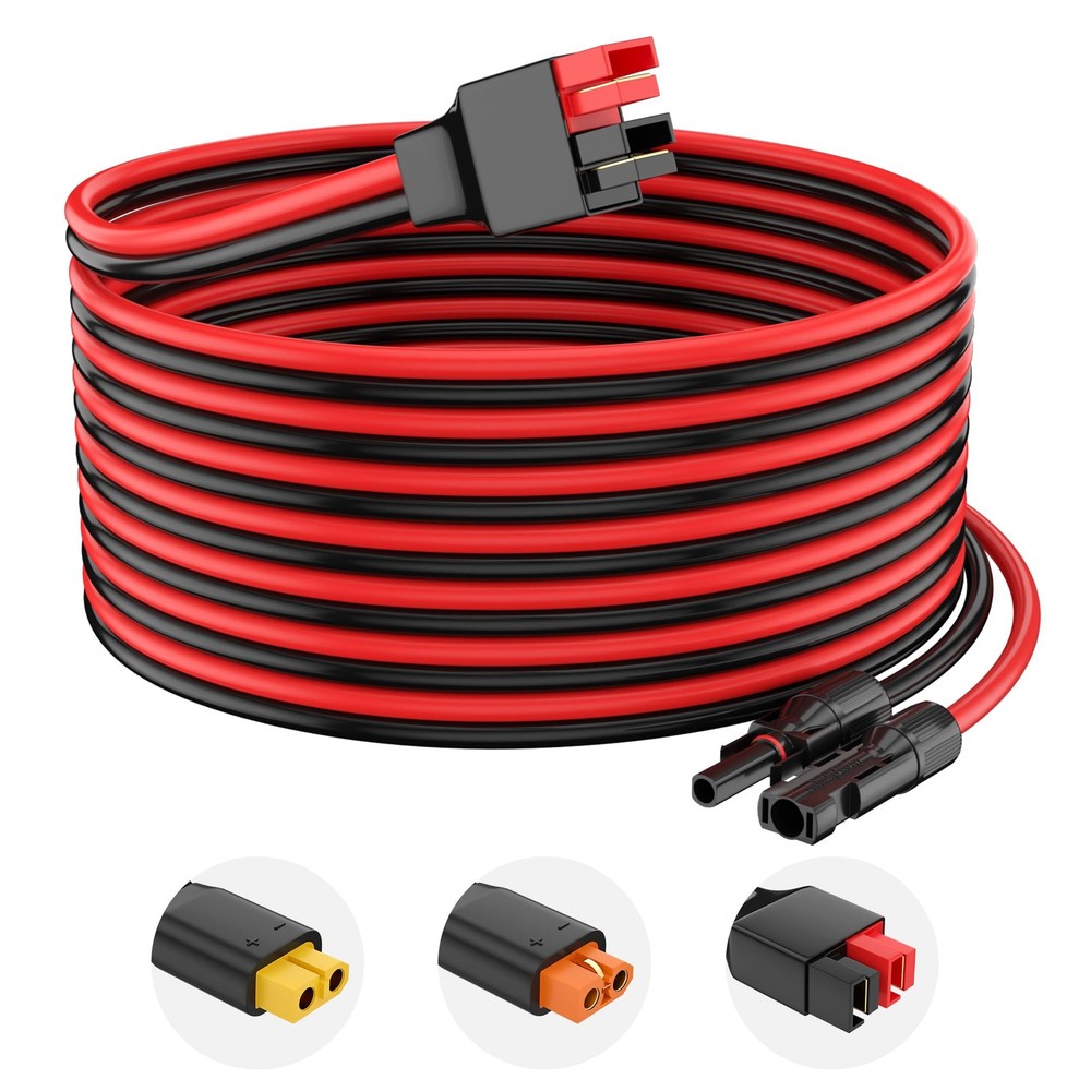 12AWG Solar Connector to Anderson Adapter Extension Cable Solar Panel to Potable