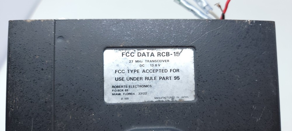 Roberts RCB-15 CB Radio 23 channel Untested