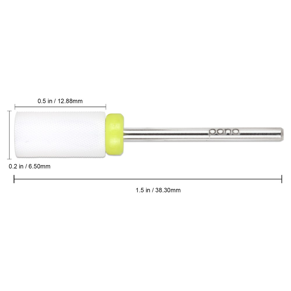 Professional Quality Ceramic White Large Barrel Bit Nail Drill Extra Fine Grit