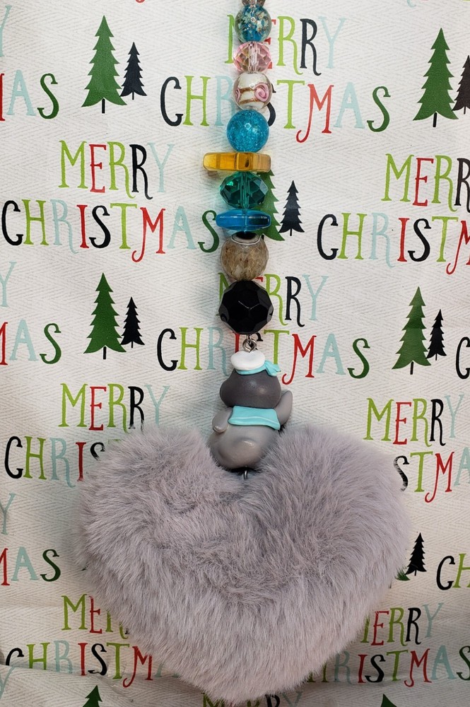 penguin sun catcher mirror hanging car ornament.