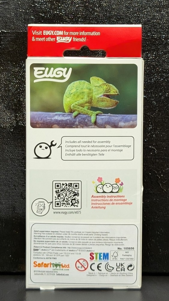 3D Cardboard Model Kit Chameleon EUGY 075 Eco-Friendly STEM - NEW